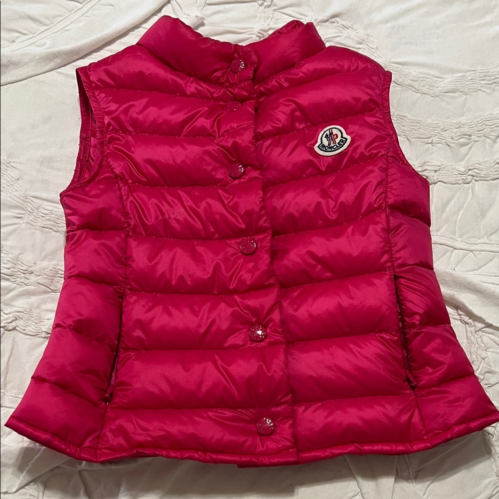 Moncler Fuchsia Puffer Vest for Kids